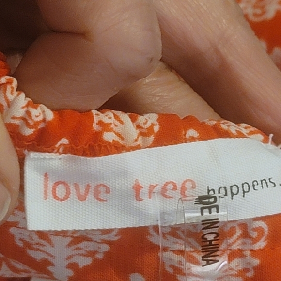 Love Tree Happens Tube Top halter Coral And White Size Small - Picture 5 of 5